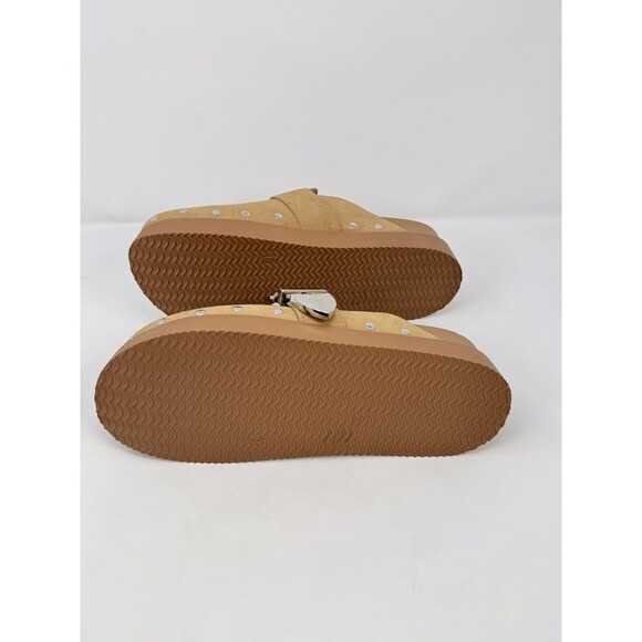 Steve Madden Cherrie Women Sandals Brown Suede Platform Clog Buckle Slip On US 8 - Picture 6 of 9